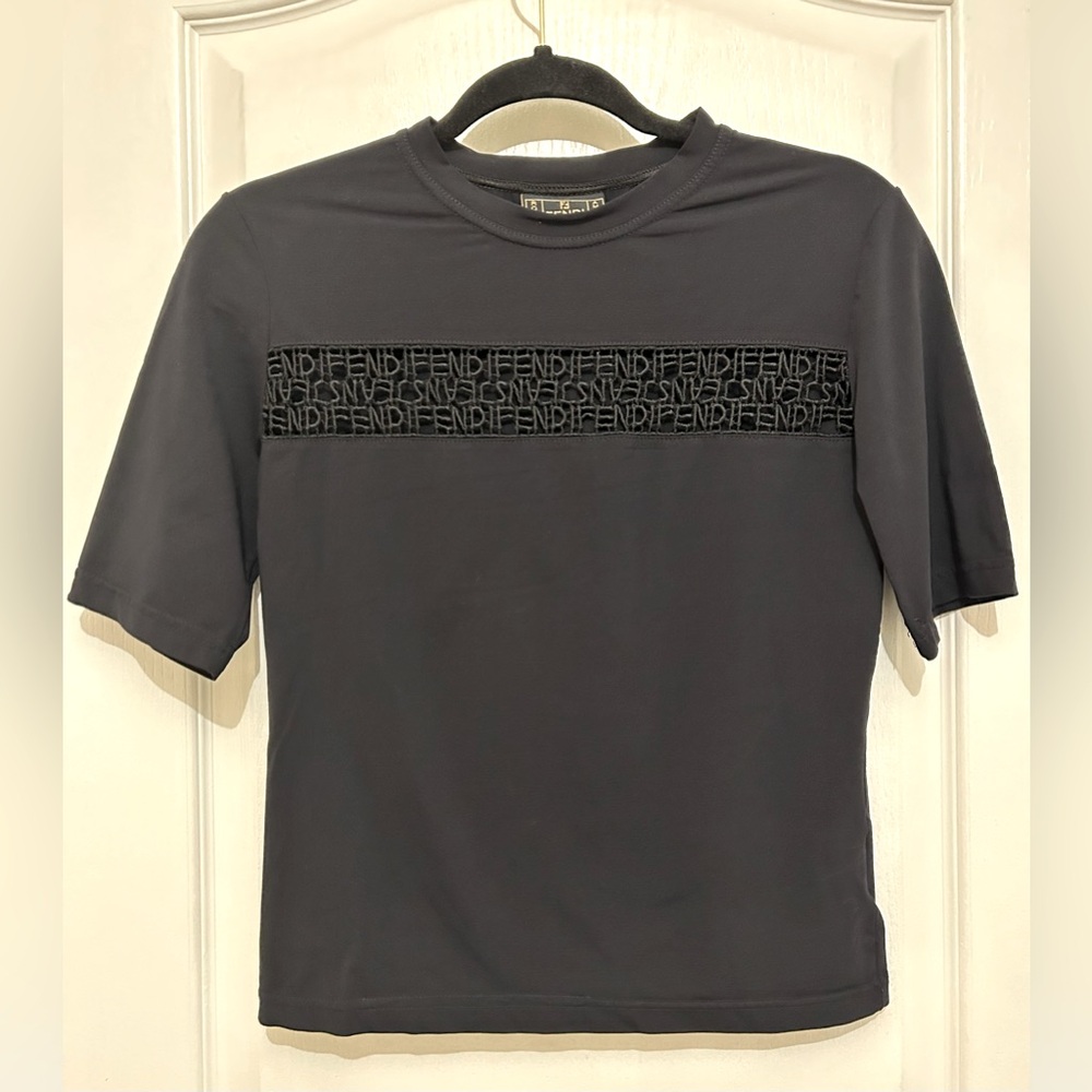 Rare Vintage Fendi Jeans Embroidered Peekaboo Tee